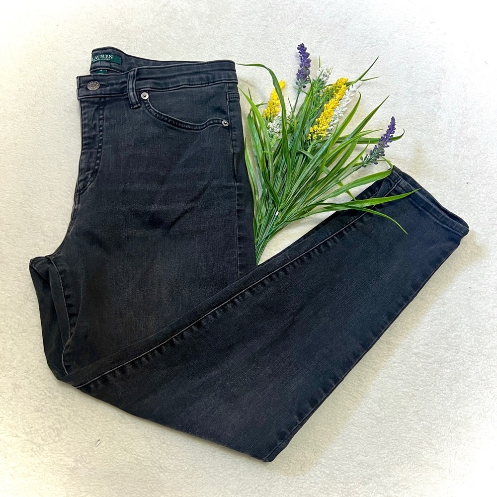 Lauren Ralph Lauren Black Premium Skinny Ankle Jeans - Size 12 (31")